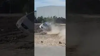 Stunt rehearsal for crash scene!