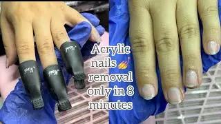 Let&rsquo;s remove acrylic nails at home | acrylic nail extensions removal | how to remove acrylic nails