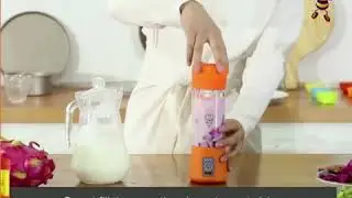 PORTABLE BLENDER PLASTIC SMOOTHIE SHAKES BLENDER EXTRACTOR MODE USB RECHARGEABLE AUTOMATIC JUICER