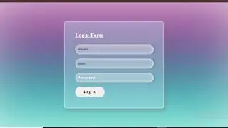 Glassmorphism Login Form using Html  CSS..