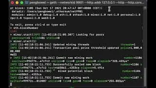 Ethereum mining in golang.