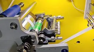 1+1 Colors Garment Wash Care Label Flexo Clothing Polyester Satin Ribbon Nylon Tape Printing Machine