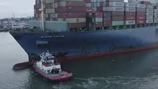 Ship turning at Oakland