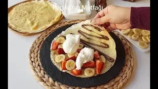 TATLI KRİZİNE 5 DK'DA MEYVELİ KREP - Paçikanın Mutfağı