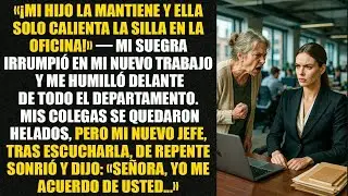 «¡Mi hijo la mantiene y ella solo calienta la silla en la oficina!» — mi suegra irrumpió en mi...