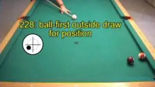 Using english (sidespin) with rail-first follow and draw shots in pool, from VEPS II (NV B.72)