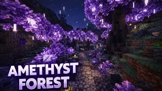 I Built an Enchanted Amethyst Forest with a Crystal Meteor in Minecraft