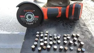 Тест аккумуляторной УШМ (болгарки) Tekhmann TAG-125/i20 kit, резка арматуры 12мм в режиме нон-стоп