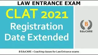 #CLAT 2021 Form Filling Date Extended till 30/04/2021 |
