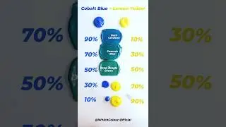 Cobalt Blue Vs Lemon Yellow Colour Mixing Video #acrylicpainting #colourmixing #tappingsounds