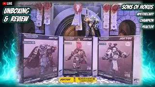 WraithMace Live | 🟢 Sons of Horus Warhammer JOYTOY Unboxing & Review - Praetor, Champion, Apothecary