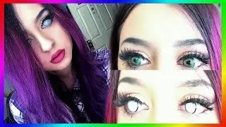 TRYING CRAZY COLOR EYE CONTACTS!