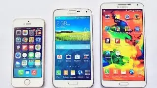 Samsung Galaxy S5 vs iPhone 5S vs Note 3 Speed Test & Full Comparison HD