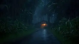 Night Rainstorm White Noise | Gentle Thunder for Calm Sleep
