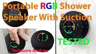 Portable Wireless RGB Shower Speaker With Suction Cup
