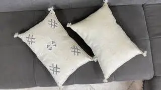 Kechart - Moroccan Natural Cactus Silk Pillow, Outdoor Luxury Pillow, Durable & Weather Resistant