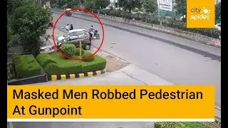 CCTV Footage: Man robbed at gunpoint in sector 78, Noida
