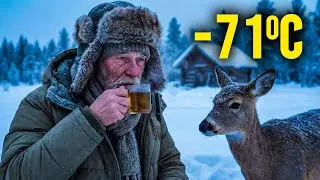 A Day in the Life of an 80-Year-Old Man and His Cat in Wooden House | Traditional Living at -71&deg;C ❄️