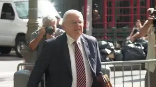 Sen. Bob Menendez and his co-defendants arrive at court