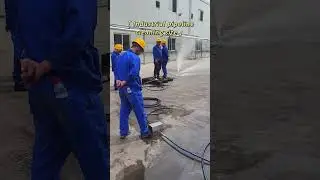 Industrial pipeline cleaning site #pipelinecleaning  #waterjet #cleaningsystem
