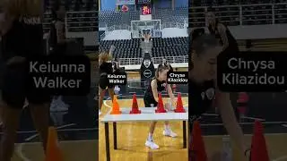 🏀 3pt. bottle challenge! ⚫️⚪️ | @ckilazidou4 🆚 @keiunnawalker2 #ACPAOK #PAOK #WBC #HereIsNorth