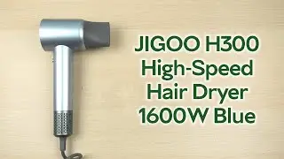 Розпаковка JIGOO H300 High-Speed Hair Dryer 1600W Blue
