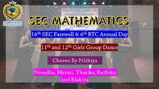 16th SEC Farewell & 6th BTC Annual Day Celebration 2025-26 -- 11th and 12th Girls Group Dance