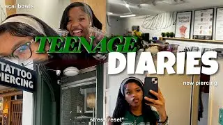 TEENAGE DIARIES 005 ✧ new piercing, a&ccedil;ai bowls & hanging out