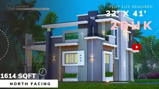33' X 41' || NORTH FACING || 2BHK || 1614-SQFT || BUNGALOW PLAN DESIGN BY @smplans3dhousedesign