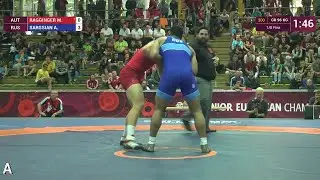 1/8 GR - 96 kg: A. SARGSIAN (RUS) df. M. RAGGINGER (AUT), 4-3