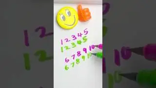 2D numbers writing #shorts #numbers # #satisfying #colormixingmagic #art