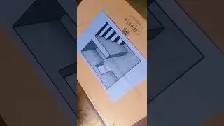 how to draw basement stairs 3d on paper #3ddrawing