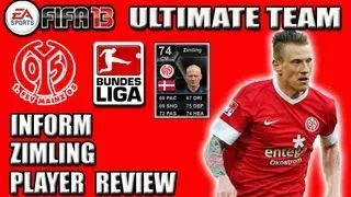 FIFA 13 ULTIMATE TEAM SILVER INFORM ZIMLING REVIEW + INGAME STATS