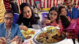 আমেরিকান দাদার বৌভাত এর দাওয়াত কেয়া বাত | বিরিয়ানি না খেয়ে খেলাম Mutton Saffron Pulao | Biye Bari