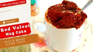 1 Minute Mug Cake | Red Velvet Cake Recipe | Eggless | No Artificial Color | Rich & Moist Mug Cake