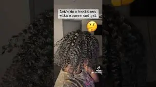 Braid out w/ mousse and gel #naturalhair #braidout #type4hair #thedoux