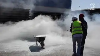 sensibiliza&ccedil;&atilde;o do manuseo de extintor para cada tipo de inc&ecirc;ndio/ Transportes Lalgy