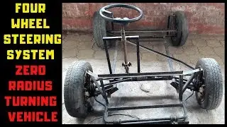 four wheel steering system Zero Radius Turning vehicle Mechanical engineering project  ssdnme-04