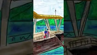 SAI KUNG PIER （HONG KONG）SHOWED A BLUE VIEW IN THE SUNLIGHT | Dawnxisoul393art | #shorts
