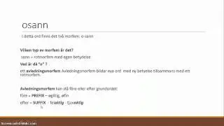 Från morfem till ord