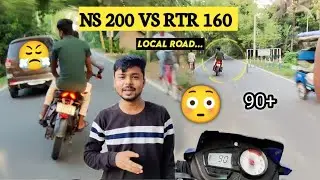 first Time 🙆| pulsar Ns 200 vs RTR 160 | 90 + speed  😡