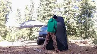 anngrowy Shower Tent Pop Up Privacy Tent Camping Portable Toilet Tent Outdoor Camp Bathroom Changing