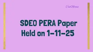 SDEO PERA paper Morning Batch-1 Solved | Today PPSC SDEO Law Paper | SDEO