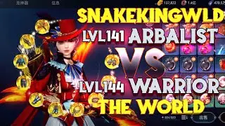 MIR4 LVL 141 ARBALIST VS  144 WARRIOR SNAKEKINGWLD VS THE WORLD | SECRET PEAK BATTLE |