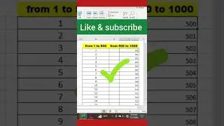 how to use series no in Excel #exceltech #excelshortcuts #excel #exceltips #youtubeshorts #excelworl