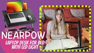 multifunctional lap desk with Light Height Adjustment & 35&deg; Adjustable Tilt Angle 4 Working & Eating