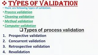 Validation in pharmaceutical industry l Types of validation in hindil Impotance of validation hindi