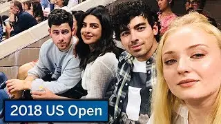 Priyanka Chopra, Nick Jonas, Gigi Hadid, Bella Hadid, Joe Jonas, Sophie Turner at U.S. Open 2018
