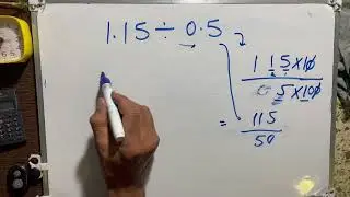 1.15/0.5 | 1.15&divide;0.5 divide kaise kante hain | Divide | Hindi English mein