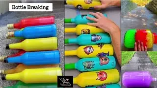 Breaking Glass Bottles 🙀🔥🔥 Crushing Crunchy & Soft Things | Dont Miss The End ❤️❤️